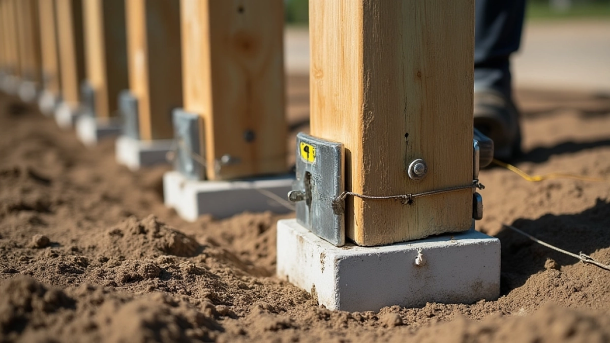 Montaż słupków ogrodzeniowych na kotwach