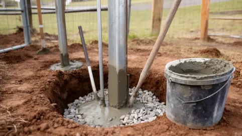 betonowanie słupków ogrodzeniowych