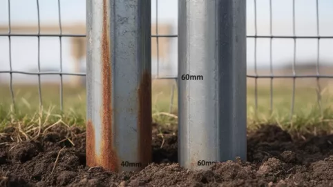grubość słupka ogrodzeniowego