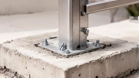 Mocowanie słupka balustrady 70x70