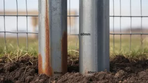 grubość słupka ogrodzeniowego