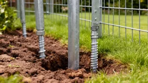 Montaż słupków ogrodzeniowych bez betonu