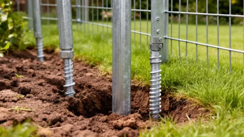 Montaż słupków ogrodzeniowych bez betonu