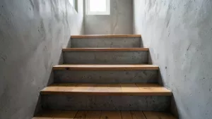 schody na beton drewniane